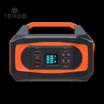 China Type C power supply bank G518 500W 407Wh lithium battery portable powerful power station camping for sale