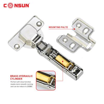 China Modern Furniture Cabinet Hardware Hidden Hinge Clip On Soft Close Hydraulic Door Hinge for sale