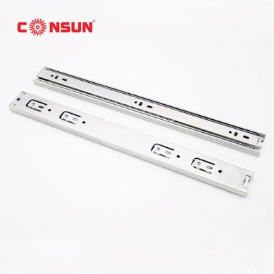 China Modern Factory Furniture Cabinets 42mm Ball Bearing Telescopic Drawer Slide, Factory Furniture Cabinets 42mm Drawer 3 Fold Slide for sale