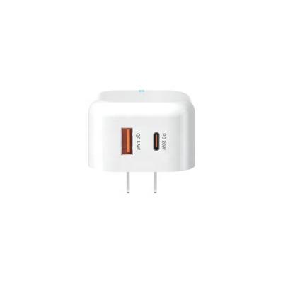 China Newest LED Cube Series Qi Port Palladium 20With Dual A A+C Fast Charger With US/EU/UK Light Power Adapters for sale