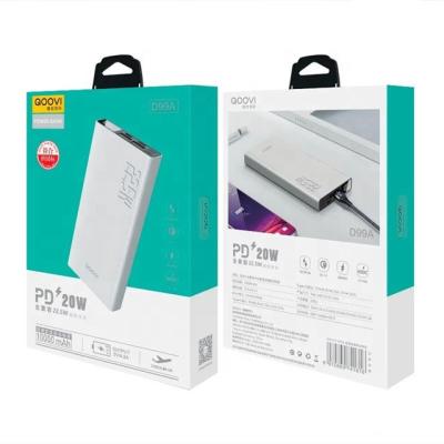 China Portable 10000mAh PD20W QC3.0 Dual-way Digital Quick Charger 10000mah Power Bank LED Fast Charging Support for sale