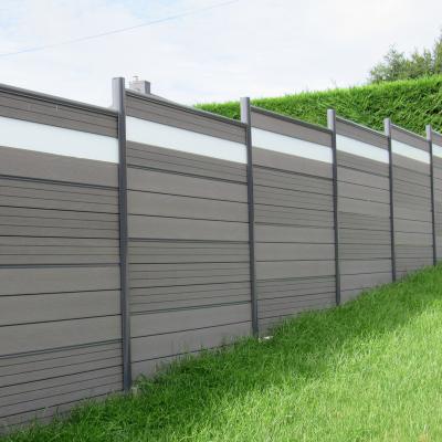 China 2021Jiahe wood garden wall panel wpc panels easily assembled plastic composite exterior wood fence easy install privacy decking wpc fence panels for sale