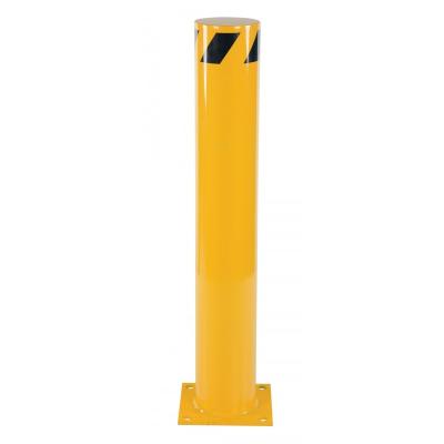 China Anti-Corrosion Steel Yellow Powder Coat Road Safety Post Bollard Barrier Protective Security Barrier for sale