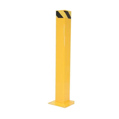 China Outdoor heavy duty steel U-shaped guardrail with a bright yellow finish for sale