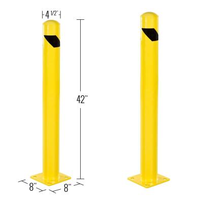 China High Durable Customized Durable Steel Street Warning Barrier Road Safety Yellow Bollard for sale