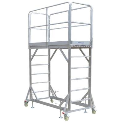 China Industrial Used Aluminum Scaffolding Ladder Frame Step Tower Rolling Scaffold For Construction for sale