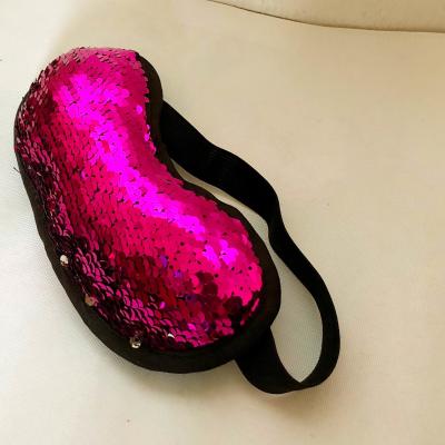 China Magic 2 Tone Color Sequin Flip Sequin Eye Mask Sleeping Eyeshade Adjustable Strap Blindfold Sleeping Eye Mask for Kids for sale