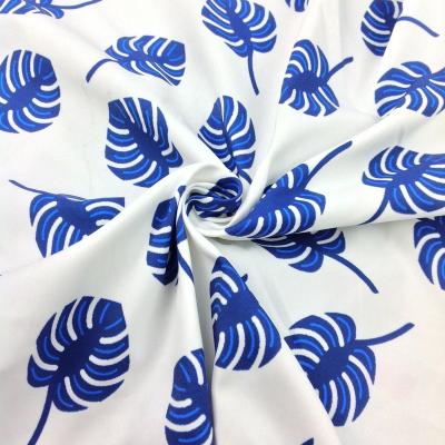 China Anti-Static Fashion cheap 40d broken card 100% polyester woven windbreaker leaf printing fabric, large goods can be customized for sale