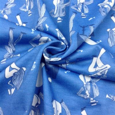 China Anti-Static 95% Polyester 5% spandex knitted Polyester elastic fabric custom printed DTY fabric 170gsm digital printed fabric for sale