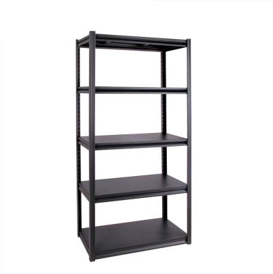 China Corrosion Protection Steel Bookcase Shelves Black Commercial Shelves for sale