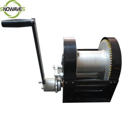 China Vertical lift high quality heavy duty 1500kg plastic sprayed brake manual winch empty frame for lifting and winch hook is snap hook for sale