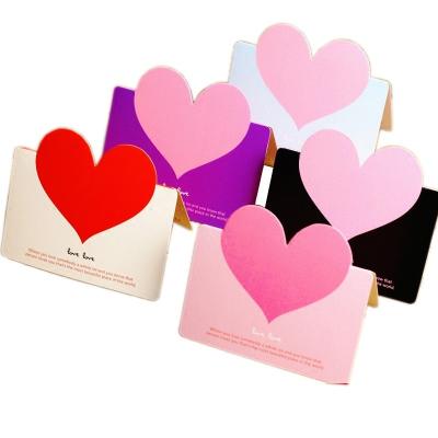 China Luxury Custom Romantic Gift Love Shaped Wedding Greeting Card Valentine's Day Confession Message Thank You Card for sale