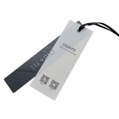 China Apparel Printed Logo , Frosting PVC Label Luxury Garment Clothes Custom Hang Tags For Hat And Bag for sale