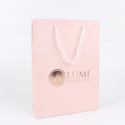 China Recyclable wholesale customize pink other shoes and clothes paper bags to print your own logo for sale