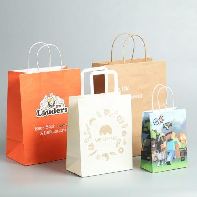 China Recycled Materials Machinery Making Kraft Paper Bag Wholesale Kraft Paper Food Packaging Bag With Handle for sale