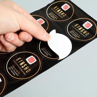 China Promotion Custom Round Adhesive Waterproof Synthetic Paper Bottle Label, Roll Logo Label Sticker Printing for sale