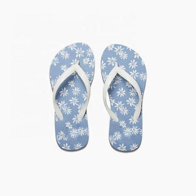 China Anti-slip Light Blue Color Kids Slippers 1 Euro Flip Flops for sale