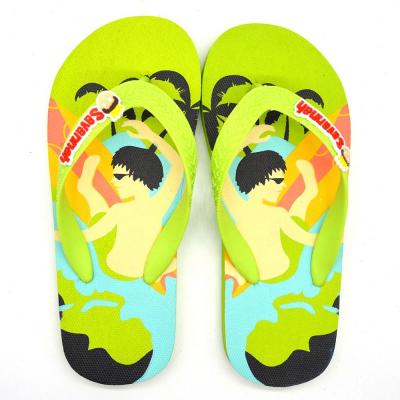 China Lovely Print Kids PE Rubber Flat Flip Flop Slipper for sale