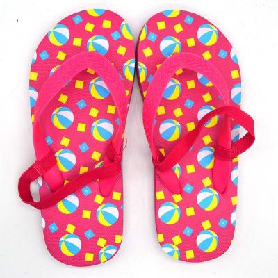 China Print Babies Flip Flops Strap Flat Single Beach Slippers for sale