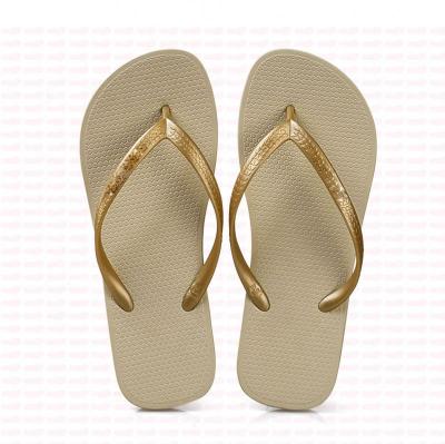 China Custom Made Women Classic Flip Flops Rubber Solid Color Anti-Slippery Design for sale