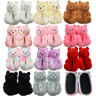 China Wholesale Cheap Wholesale Soft White Cartoon Teddybear Tesdy Soft White Bear Cartoon Comfortable Felt Animal House Slippers Comfortable Felt Plush Bag Sets Custom Made for sale