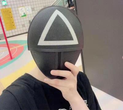 China Breathable Korean Game Man Squid TV Series Halloween Chief Soldier Cosplay Triangle The Squid Game Face Mask for sale