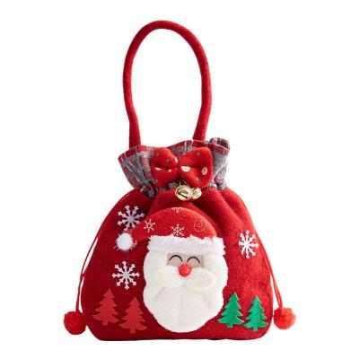 China 3D Snowman Doll Bag with Santa Elk Handle OEM/ODM Acceptable Christmas Candy Bag for sale