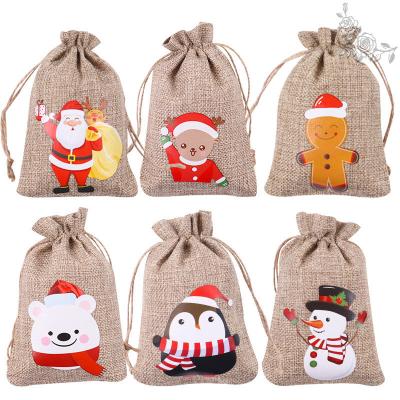 China Acceptable OEM/ODM Christmas Drawstring Jute Bag for Daily School Life Requirements for sale