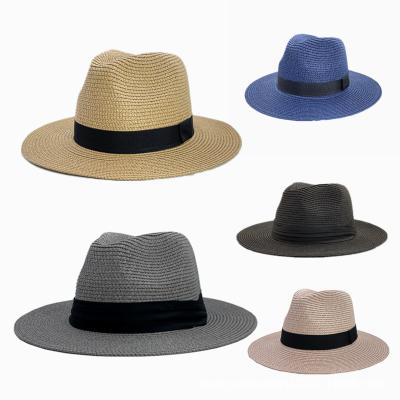 China Sun Protection Beach Hat Panama Straw Material Adult Size 56-58cm Ideal for Men and Women for sale