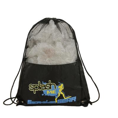 China Mesh Polyester Gift Drawstring Bag Recycled Nylon Polyester for Reusable Sport Bags for sale