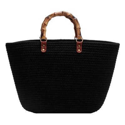 Cina Donna elegante Borsa di paglia da spiaggia tessuta Borsa casual fatta a mano Borsa a spalla di rotino in vendita