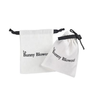 China Custom Logo Cotton Drawstring Bag for Easy Storage of Eyeglasses and Digital Products for sale