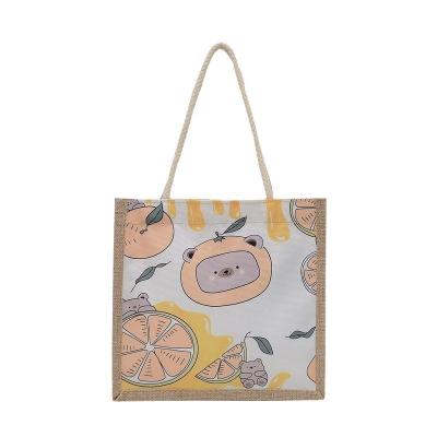 China 2024 Korean Ins Simple Student Cartoon Canvas Handbags Ladies Mini Tote Bags For Girls for sale