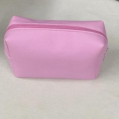 China Mix Color Cotton Pu Cosmetic Makeup Bag Blank Dust Wash Pouch with Customized Color for sale