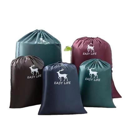 China Customized Color Drawstring Polyester Nylon Laundry Bag for Home Storage and Bulk for sale