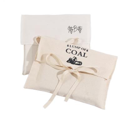 China Eco-friendly Custom Logo Printed Cotton Envelope Bag for Organic Envelope Dust Pouch for sale