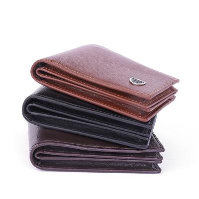 China Men's Bifold Crazy Horse Real Leather Wallet with 2 ID Window Full Grain Leather for sale