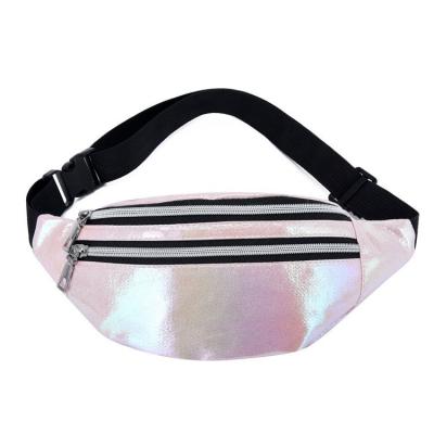 China Gender-Neutral Laser PU Waist Bag Waistbags for Women and Girls for sale