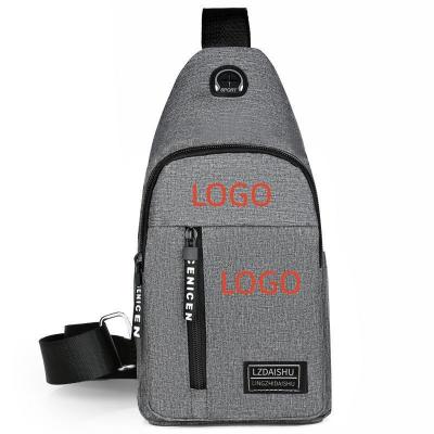 China Customized Logo Men's Chest Bag for Outdoor Sports Solid Color Single Shoulder Bag for sale