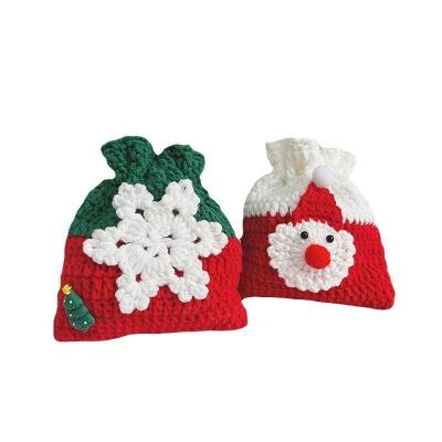 China Handgemaakte Crochet Pocket Bag Bundel Kerstman Ruiltassen Munttassen Kerstcadeautjes Te koop