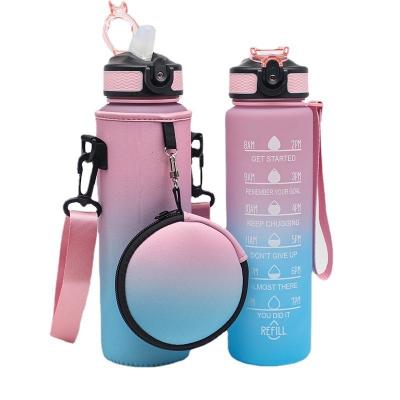 China Customized Logo Neoprene Water Bottle Cooler with Adjustable Shoulder Strap and Pouch for sale