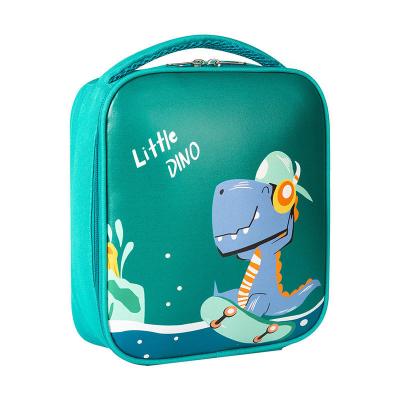 China Customized Color Cartoon Dinosaur Space Insulated Kids Lunch Box Bag with Insulation for sale