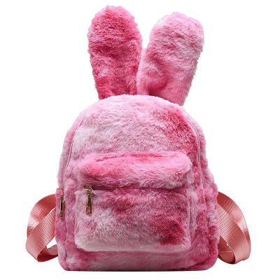 China Unisex Cute Cartoon Bunny School Backpack with Zipper Closure and Bunny Cartoon Print for sale