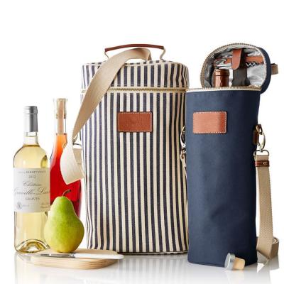 China Neoprene Insulated Wine Bottle Cooler Bag for Convenient Travel and Preservation for sale