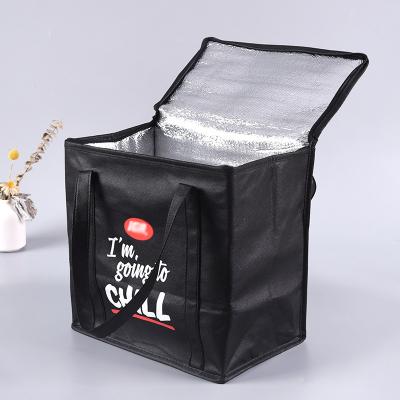 China Insulated Non Woven Picnic Ice Pack Lunch Cooler Shopping Bag with Customized Color for sale