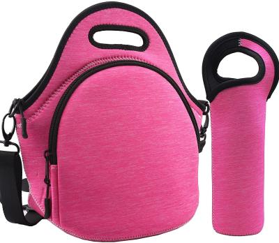 China 12.6x6.3x12.6 inches Insulated Thermal Lunch Box Tote Bag for Student School Neoprene for sale