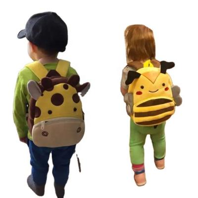 China Custom 3D Cartoon Plush Children Backpacks Cute Cartoon Style for Animal Children for sale