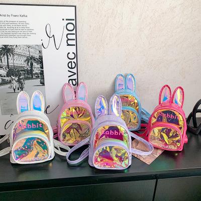 China Customized Logo Accepted 3D Rabbit Kids School Backpack Sequin Bag Cute Girl Bag for sale