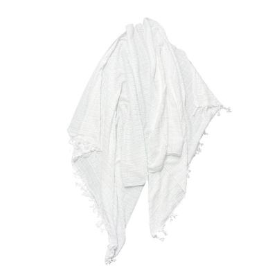 China Polyester Muslim White Color Men's Ihram Towel for Hajj/Ehram and Others Pattern Type for sale