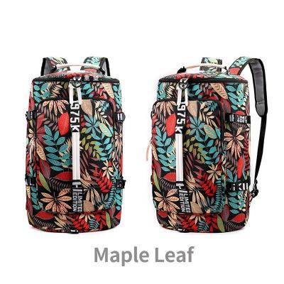 China Floral Pattern Women Bagpack Gym Fitness Bag for Outdoor Activities and Travel for sale